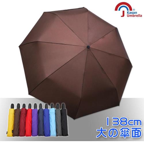 【Kasan】龍捲風自動開收雨傘(咖啡)
