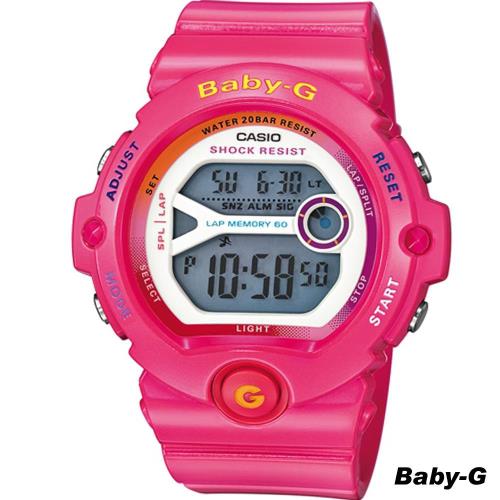 CASIO Baby-G 慢跑運動機能錶 BG-6903-4B 桃紅