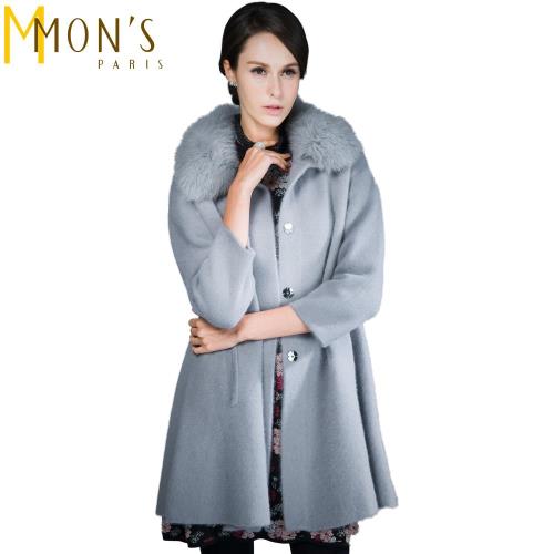 MONS精品狐狸絨毛領大衣