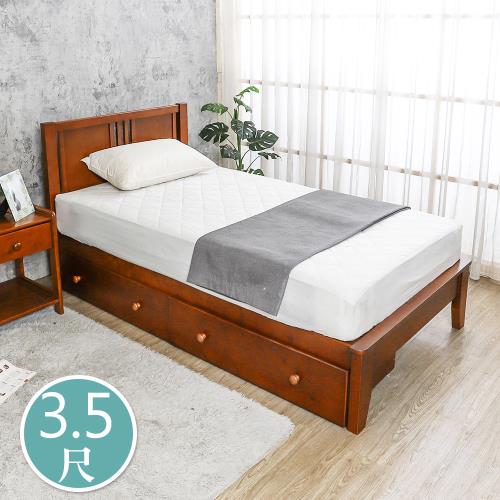 Boden-蒂琪3.5尺實木單人床架-抽屜型
