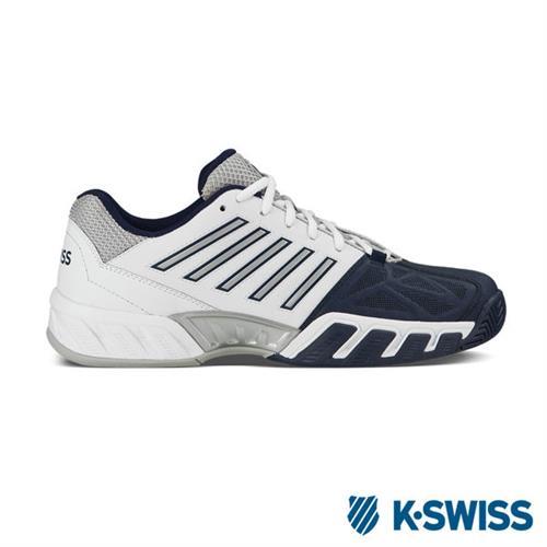 K-Swiss Bigshot Light LTHR 專業網球鞋-男-白/海軍藍