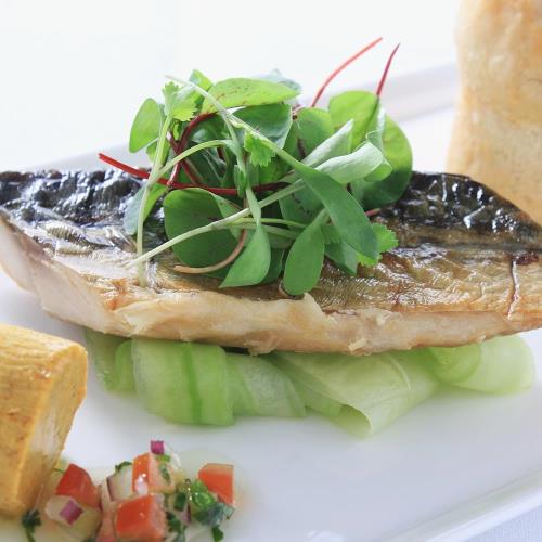 【富琳嚴選】安心好魚-正宗挪威薄鹽鯖魚片(140g *6片)鯖魚含有豐富的鐵質、鈣質、蛋白質及維生素B群、D群和DHA、EPA