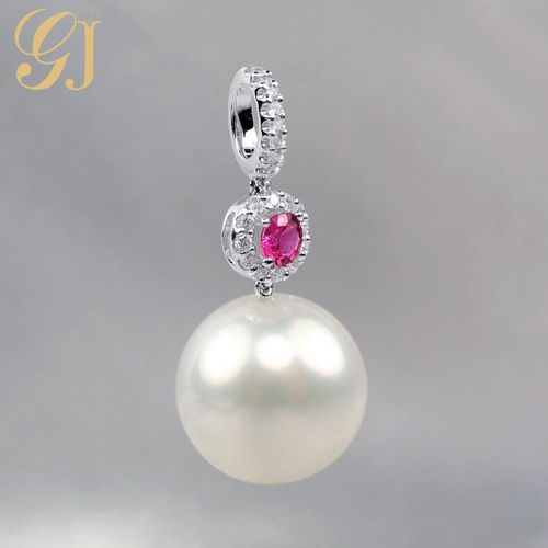 南洋珍珠鑽石項鍊/墜子(14.35mm) 晉佳珠寶 Gemdealler Jewellery