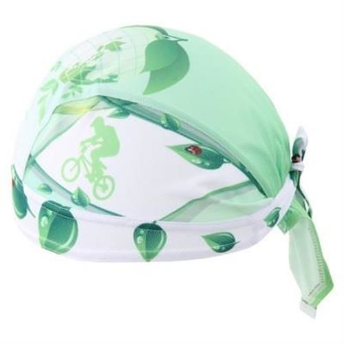 【米蘭精品】自行車頭巾遮陽運動頭巾綠色生活葉子造型73fo40