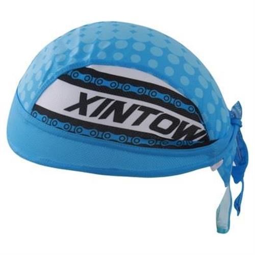 【米蘭精品】自行車頭巾吸汗運動頭巾藍海圓鏈點點設計73fo72