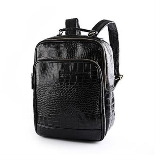 【米蘭精品】後背包皮革雙肩包歐美時尚休閒鱷魚紋73in17