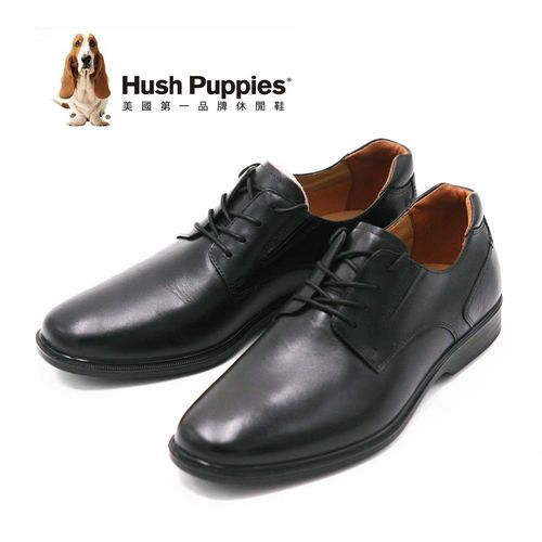 Hush Puppies 歐美綁帶紳士男皮鞋 男鞋-黑