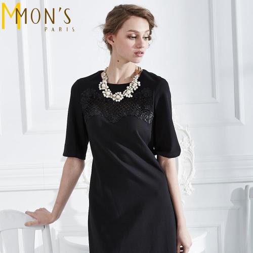 MONS貴族系鏤空蕾絲古典小洋裝