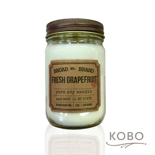【KOBO】美國大豆精油蠟燭 - 新鮮西柚 (360g/可燃燒60hr)