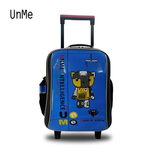 UNME 台灣製造『減壓零負擔+包包雨衣』機器貓可背式拉桿兒童書包 3308C