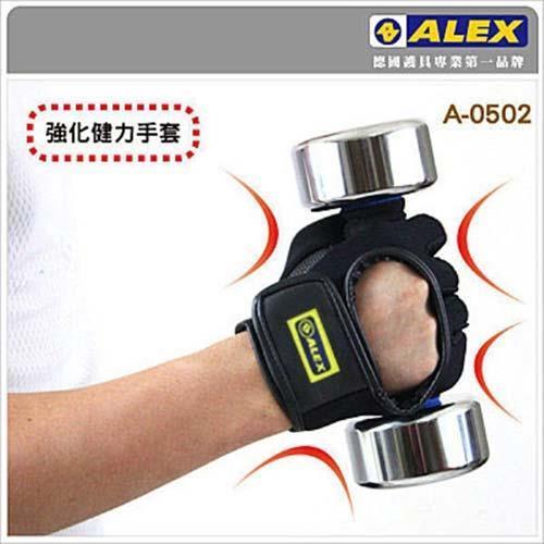 【ALEX】第二代 強化健力手套-L號-健身 重量訓練 依賣場