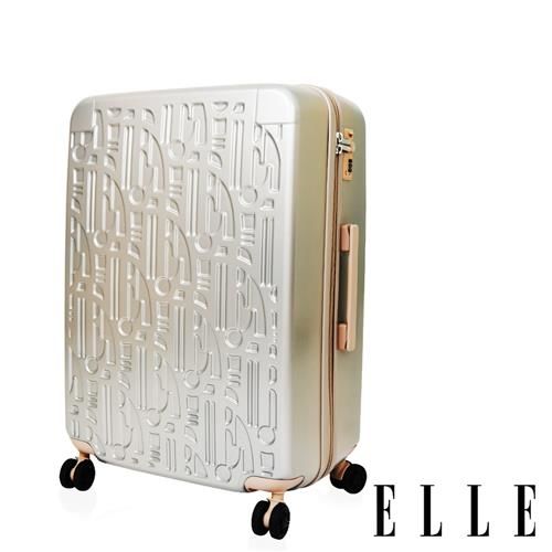 ELLE 巴黎文藝浪潮-蒙德里安幾何抽象雕刻新風格29吋旅行箱-貴族金