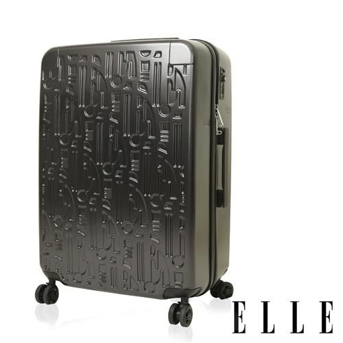 ELLE 巴黎文藝浪潮-蒙德里安幾何抽象雕刻新風格29吋旅行箱-皇家黑