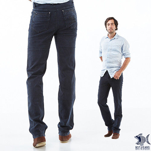 【NST Jeans】380(5531) 康柏拜區長腿款 五袋款窄版牛仔褲(中低腰窄版)-行動