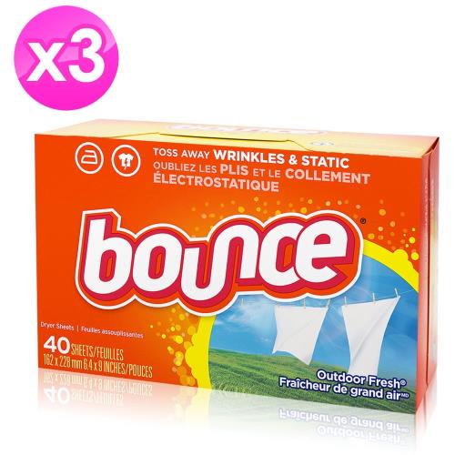 美國進口Bounce烘衣柔軟片40片 x3盒