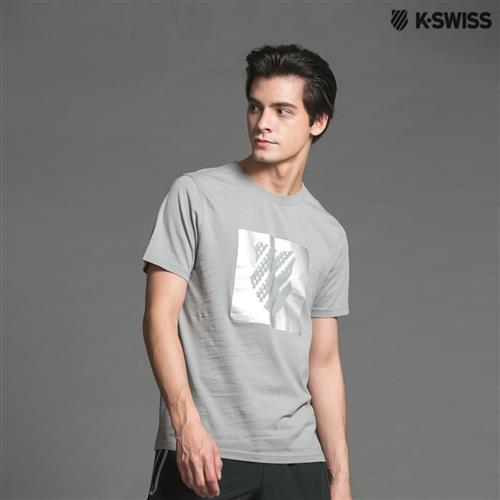 K-Swiss A/O PTT W/rf Logo印花短袖T恤-男-灰