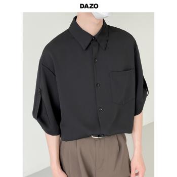 DAZO設計感夏款休閑百搭短袖襯衫