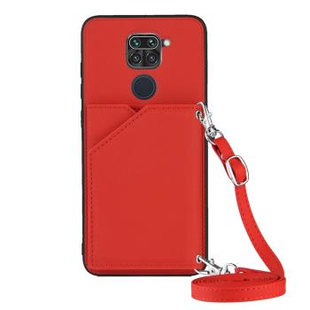 適用于紅米note9海外國際版手機殼可多插卡槽保護套卡包錢包款支架redmi 10X 4G版斜挎長掛繩背包皮套男女款