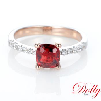 Dolly 18K金 天然尖晶石1克拉鑽石戒指