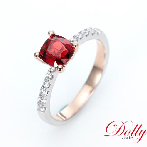 Dolly 天然 尖晶石1克拉晶鑽戒指-010