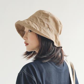 印計谷羽女日系春夏做舊漁夫帽