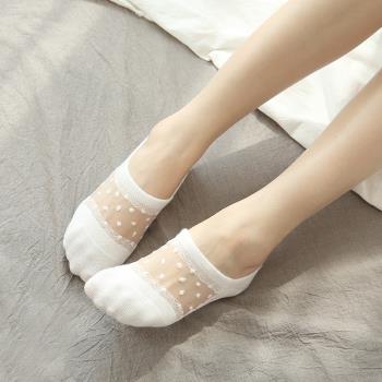 夏季船襪女韓國低幫硅膠防滑蕾絲