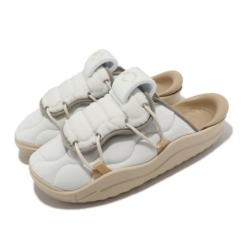 Nike 拖鞋 Offline 3 男鞋 白 卡其 絎縫 波浪紋 懶人鞋 穆勒鞋 麵包鞋 DJ5226-002