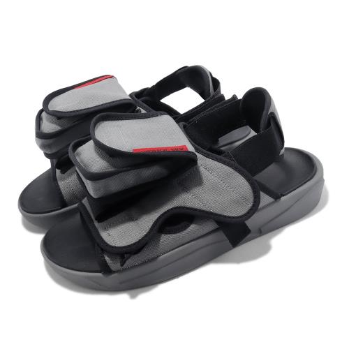 Nike 涼拖鞋 Jordan LS Slide 男鞋 灰 紅 可拆 小口袋 喬丹 CZ0791-001