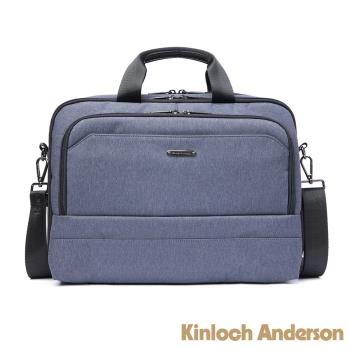 【Kinloch Anderson】Force極簡造型多隔層2WAY公事包-藍色