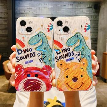 卡通維尼小熊適用於蘋果14手機殼iphone12矽膠11promax全包邊xsmax薄7p軟套xr女防摔8plus網紅小紅書外殼可愛