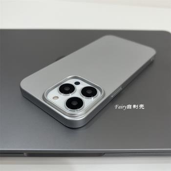 fairy自制純色高級感菲林殼iPhone13適用蘋果14promax手機殼銀色12磨砂硬殼輕薄14pro保護殼11男女情侶款簡約