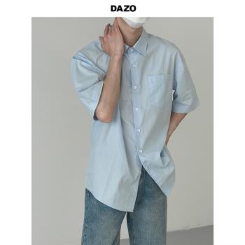 DAZO韓風休閑青年流行短袖襯衫