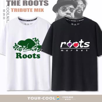 ROOTS樂隊復古夏款印花短袖t恤