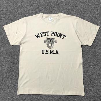 夏季純棉美國西點軍校West Point美式vintage短袖USMA戶外軍旅T恤