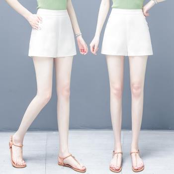 高腰西裝短褲女款夏季薄款2024年新款時尚氣質寬松顯瘦闊腿三分褲