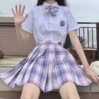 玻璃糖JK制服裙正版套裝日系原創兒童百褶裙學院風夏季半身短裙女