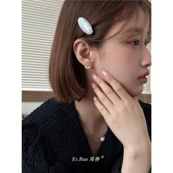 珍珠耳釘女小眾設計感高級感精致愛心耳環2023新款爆款氣質耳飾夏