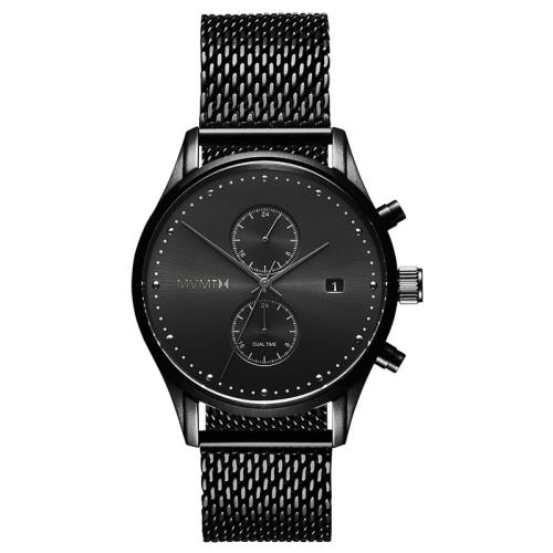 【MVMT】Voyager 雙時區 日期顯示 米蘭錶帶男錶 D-MV01-BL2 黑 42mm