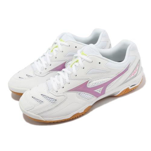 Mizuno 羽排球鞋 Wave Fang Pro 男鞋 白 紫 緩震 支撐 室內運動 美津濃 71GA2100-21