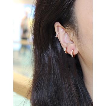 耳骨環耳圈氣質韓國金色耳環女耳釘小圈圈耳扣2023年新款潮高級感