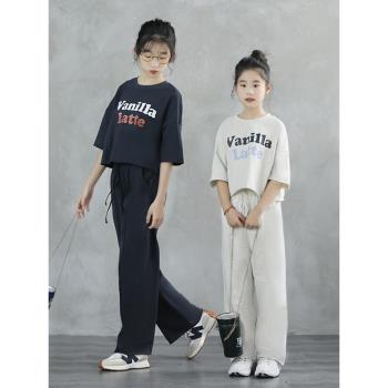 韓版兒童T恤夏季時髦運動套裝