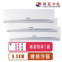 (送清淨機)華菱冷氣 變頻冷暖一對三DTR3-85KIGSH+BHI-29KIGSH+BHI-29KIGSH+BHI-29KIGSH