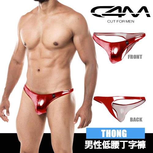 法國 C4M 男性低腰丁字褲 光澤紅 LOW RISE THONG 