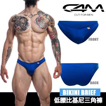 法國 C4M 男性低腰比基尼三角褲 寶藍色 LOW RISE BIKINI BRIEF