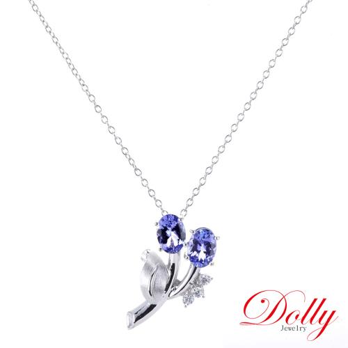 Dolly 14K金 天然丹泉石鑽石項鍊-005