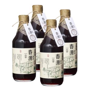 【豆油伯】竹田驛客春源釀造醬油500ml*4瓶