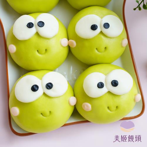 【美姬饅頭】小青蛙鮮乳造型紅豆包 45g/顆 (6入/盒)