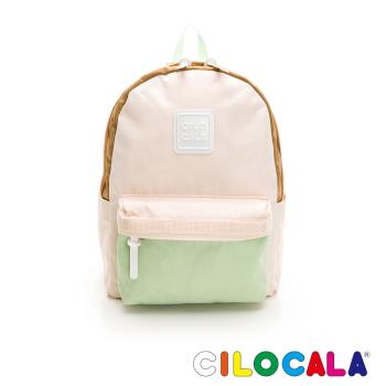 CILOCALA 限量版亮彩尼龍防潑水COMBI後揹包-中大(椰奶白)