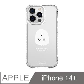 iPhone 14 Plus 6.7吋 Smilie笑臉小白鬼系列抗黃防摔iPhone手機殼 一個小白鬼