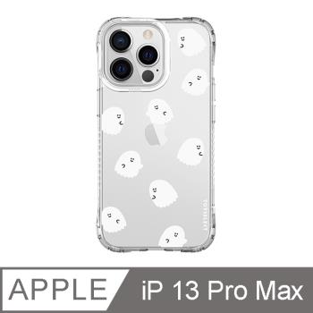 iPhone 13 Pro Max 6.7吋 Smilie笑臉小白鬼系列抗黃防摔iPhone手機殼 小白鬼亂花